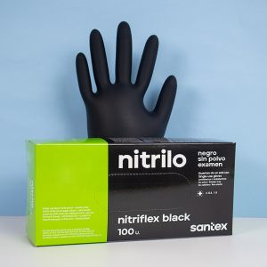 100 Guantes de nitrilo negro