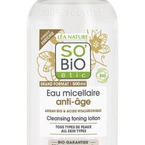 AGUA MICELAR ANTIEDAD ACIDO HIALURONICO Y ARGAN BIO 500ML
