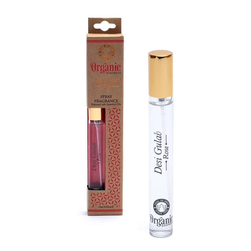 Ambientador en Spray Rosa Desi Gulab Organic Goodness 12ml - Imagen 2