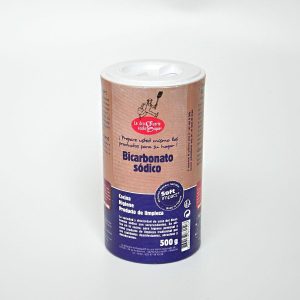 Bicarbonato de sodio para uso alimentario. 1/2 kg en tubo de cartón reciclado