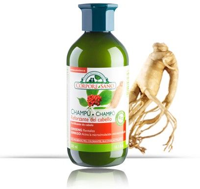 Champú Reforzante con Ginseng y Ginkgo, 300ml. Corpore Sano - Imagen 2